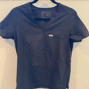Figs black Catarina scrub top - S